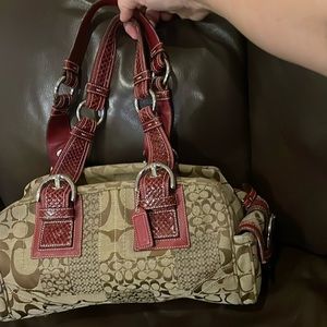 Coach handbag red/brown